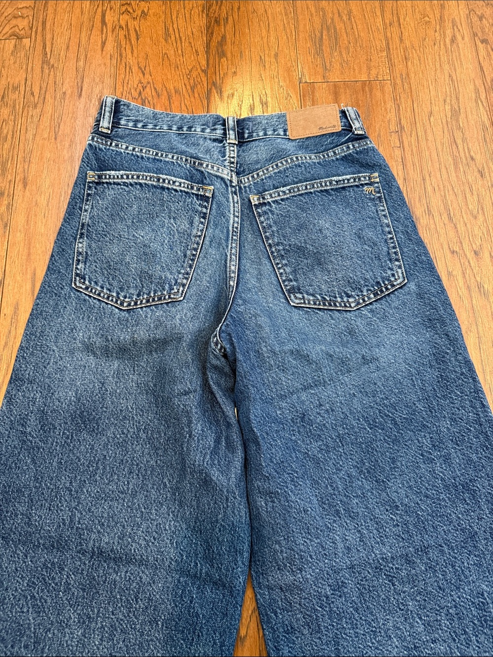 Madewell Super Wide-Leg High-Rise Jeans in Denim Blue, Sz 25 - Picture 5 of 7